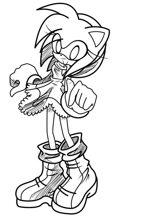 amy rose coloring pages    print