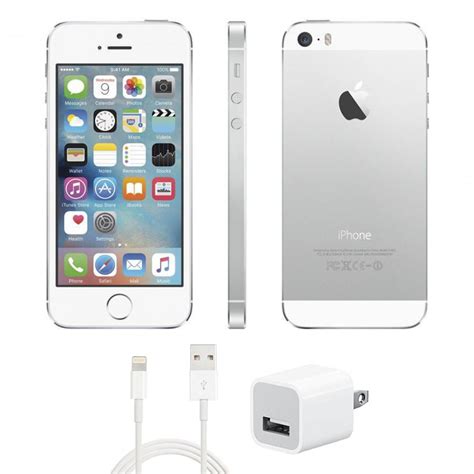 refurbished apple iphone se gb unlocked silver fair condition walmartcom