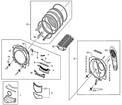 drum assy diagram parts list  model dvaewxaa samsung parts dryer parts searspartsdirect
