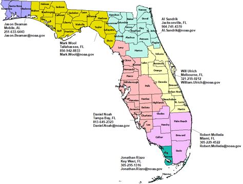 famous florida map  cities  counties