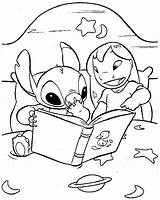 Stitch Lilo Coloring Pages Printable Print Kids Book Activity sketch template