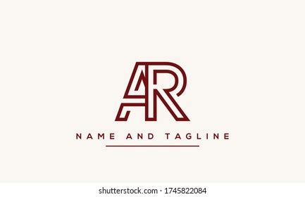 alphabet letters monogram icon logo ra stock vector royalty