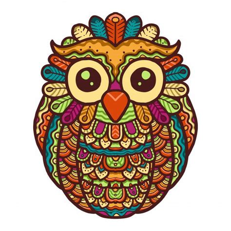 colorful cute owl mandala vector design owl mandala mandala design