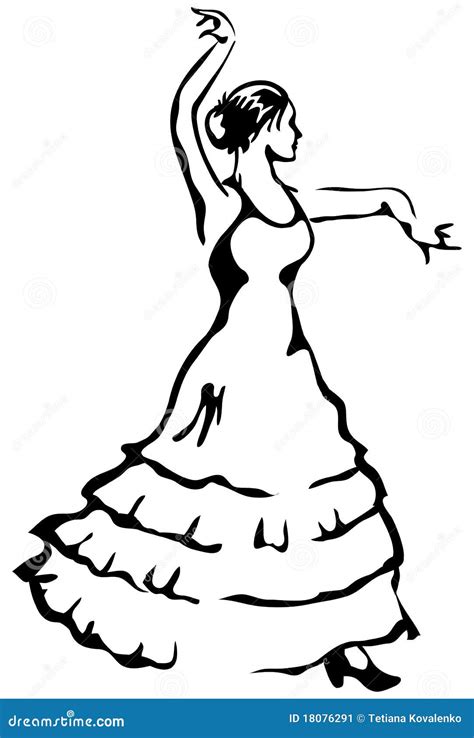 flamenco dancer vector illustration stock vector illustration