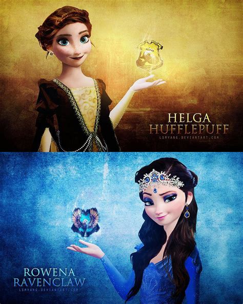 Harry Potter Anna And Elsa Disney Hogwarts Harry Potter