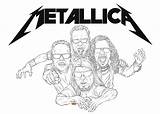 Metallica Colouring Nirvana Getdrawings Collab sketch template