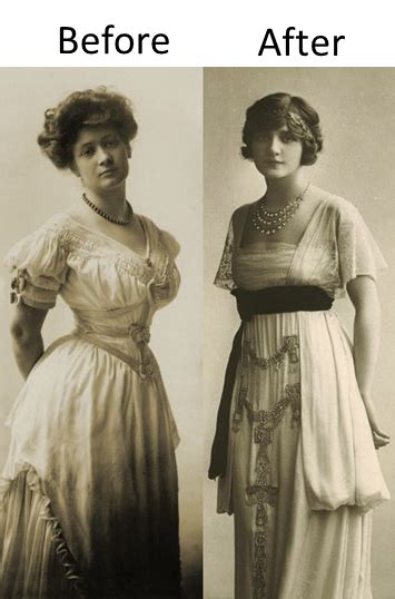 Corset Before And After Poiret Edwardian Fashion