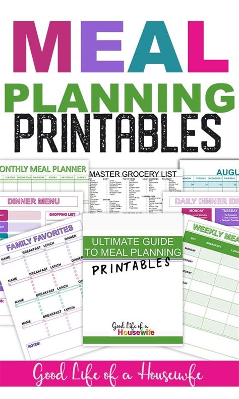 ultimate guide  meal planning printables
