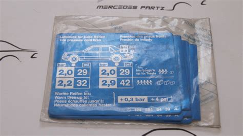 tire pressure information label mercedespartz