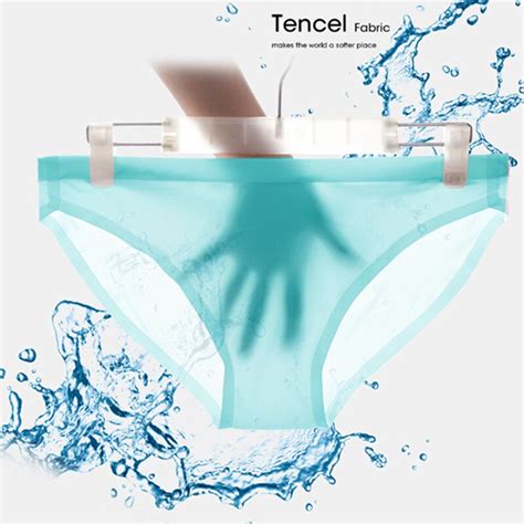 Ultra Thin Ice Silk Briefs For Man Low Rise Mens Breathable Penis Pouch