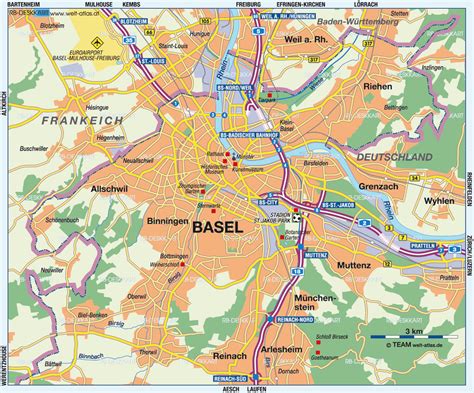 map  basle city  switzerland welt atlasde