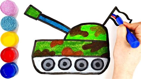 tank drawing tutorial  kids   draw  tank coloring  kids