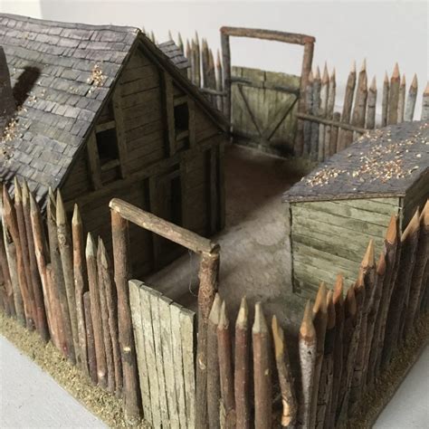 stockade fort   wilderness petite guerre toy soldiers fort wargaming terrain
