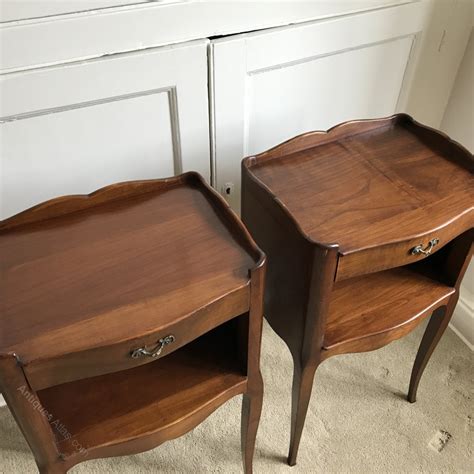 pair  french cherry wood bedside tables antiques atlas