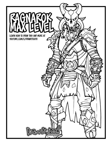 draw max level ragnarok fortnite battle royale drawing