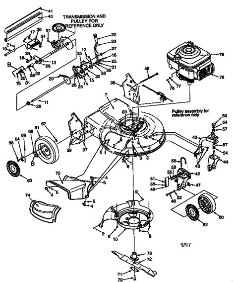 craftsman  hp  propelled lawn mower parts diagram complete guide  mowed lawn