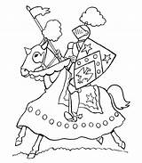 Coloring Pages Knight Print sketch template