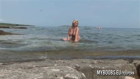 three busty teens naked on public beach ines cudna porn