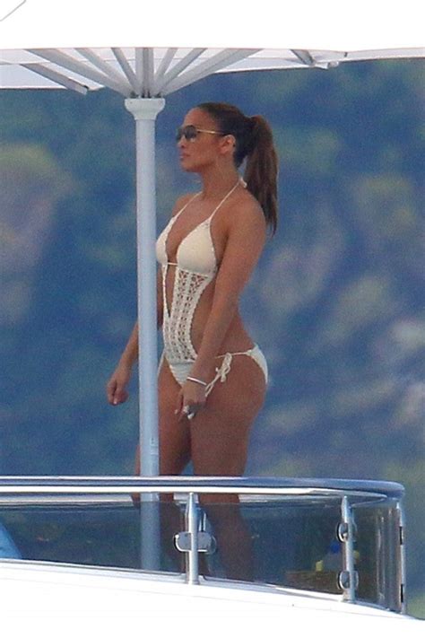 jennifer lopez shows off her curves in white bikini while vacationing