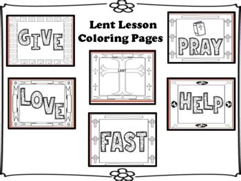 lent lesson coloring pages   ps prek pups tpt
