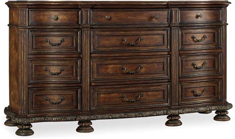 adagio dark wood  drawer dresser  hooker coleman furniture