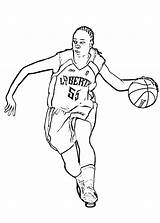 Coloring Pages Shaquille Oneal Template Nba sketch template