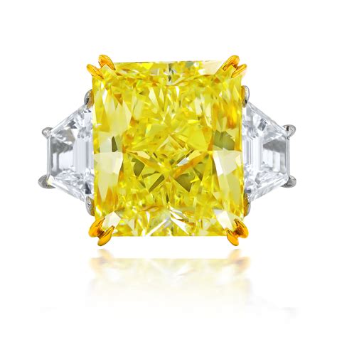 carat radiant cut yellow diamond ring gia certified  sale  stdibs