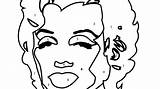Warhol Andy Coloring Pages Monroe Marilyn Getcolorings Color Getdrawings Colorings sketch template