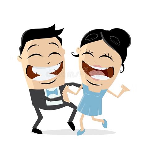 Happy Couple Is Dancing Stock Vector Illustration Of