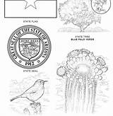 Symbols Coloring Pages American State Getcolorings Getdrawings sketch template