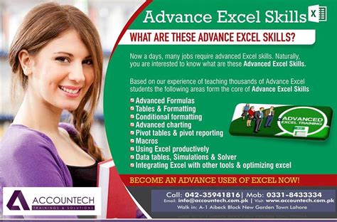 advance excel training  lahore expert   accountech