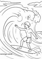 Malvorlage Surfen Wellenreiten Wassersport Malvorlagen Ausmalbilder Kinder sketch template