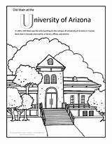 Coloring Arizona Pages University State Main Old Template sketch template