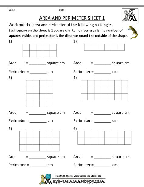 perimeter worksheets math pinterest perimeter worksheets area
