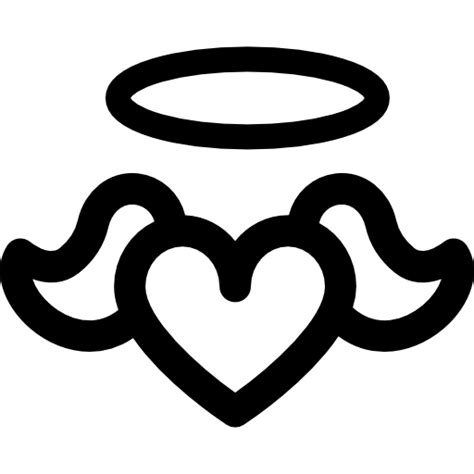 Tattoo Heart Wings Love Halo Romantic Angel Icon
