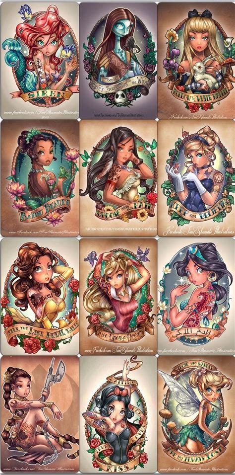 Disney Tattoo Pin Up Princesse Disney Tattooviral