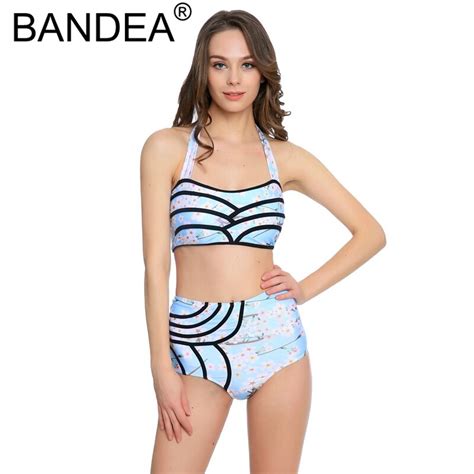 bandea bikini 2017 high waist swimwear summer new sexy padded halter