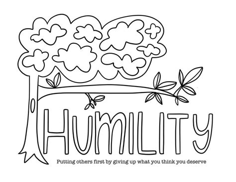 humility coloring page coloring pages