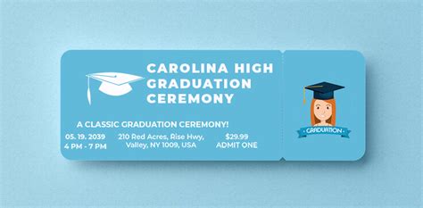 printable graduation ticket template printable templates