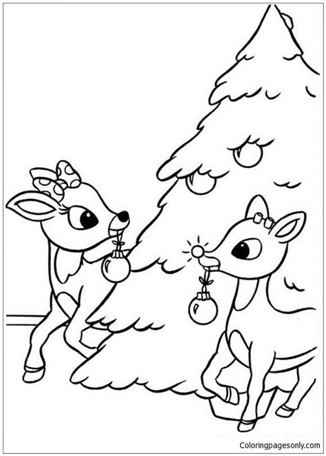 reindeer coloring pages images