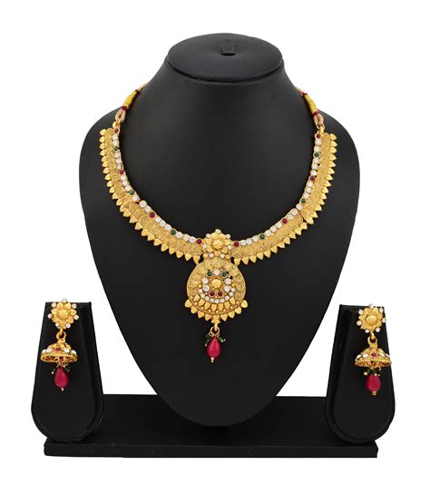 high trendz antique gold plated rajwadi fashion imitation jewellery