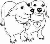 Dachshund Coloring Pages Getdrawings Dog sketch template