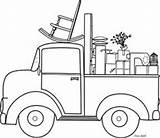 Blue Little Truck Trucks Freebie Fringe Beyond Moving Coloring sketch template