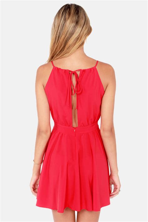 Lucy Love Penelope Dress Red Dress Backless Dress 75 00