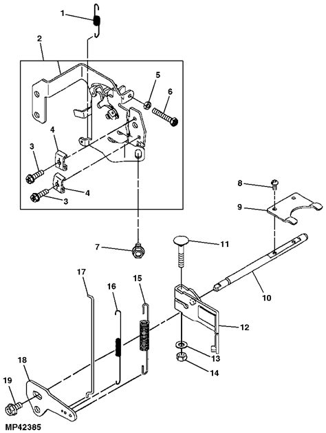 mower front governor linkage  epc john deere miu cce  avsparts