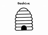Beehive Coloring Draw Netart sketch template