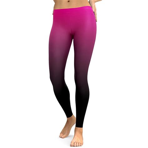 black pink color mixed gradient leggings women skinny trousers