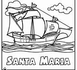 Columbus Christopher Coloring Santa Pages Pinta Maria Nina Printable Ships Getcolorings Getdrawings Printables Color Colorings Drawing sketch template