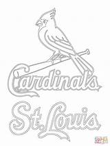 Cardinals Coloring Louis St Pages Logo Printable sketch template