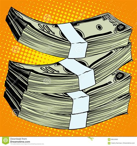 stack  dollars money banknote stock vector image